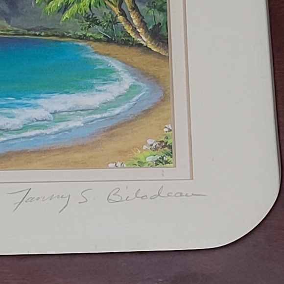Framed Tropical Landscape Art Print, Limited Print - Picture 6 of 7